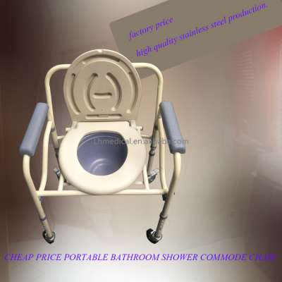 Cheap price portable bathroom shower commode chair