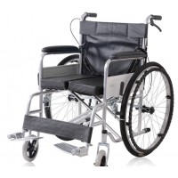 economic folding manual portable steel wheelchair